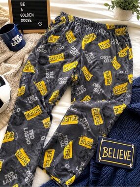 Ted Lasso “Believe” Pajama Lounge Pants | Unisex Cozy Fleece Sleep Pants